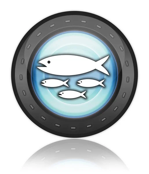 Icon Button Pictogram Fish Hatchery Symbol — Stock Photo, Image