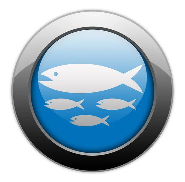 Εικονίδιο Κουμπί Εικονόγραμμα Σύμβολο Εκκόλαψης Ψαριών — Φωτογραφία Αρχείου