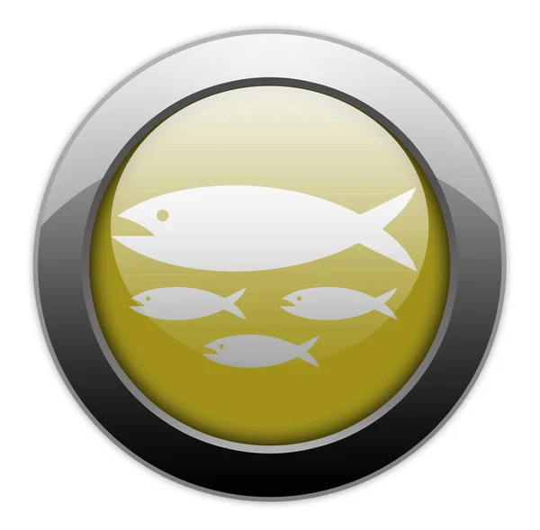 Ikoon Knop Pictogram Met Fish Hatchery Symbool — Stockfoto