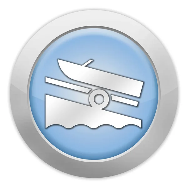 Icon Button Pictogram Boat Ramp Symbom — 스톡 사진