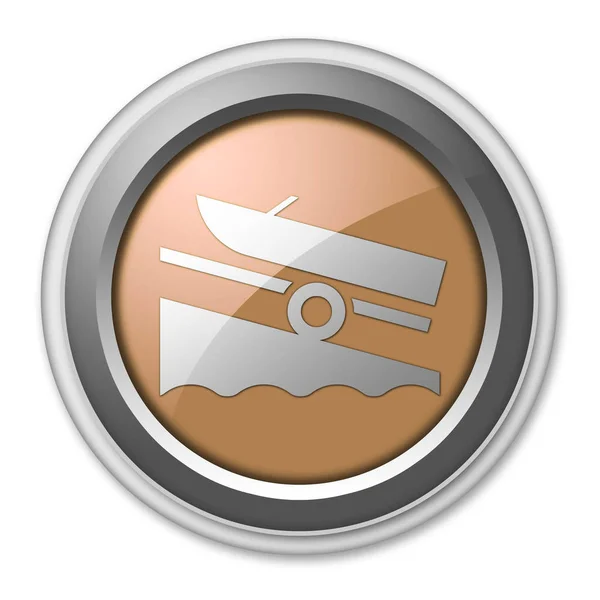 Icon Button Pictogram Boat Ramp Symbol — Stock Photo, Image