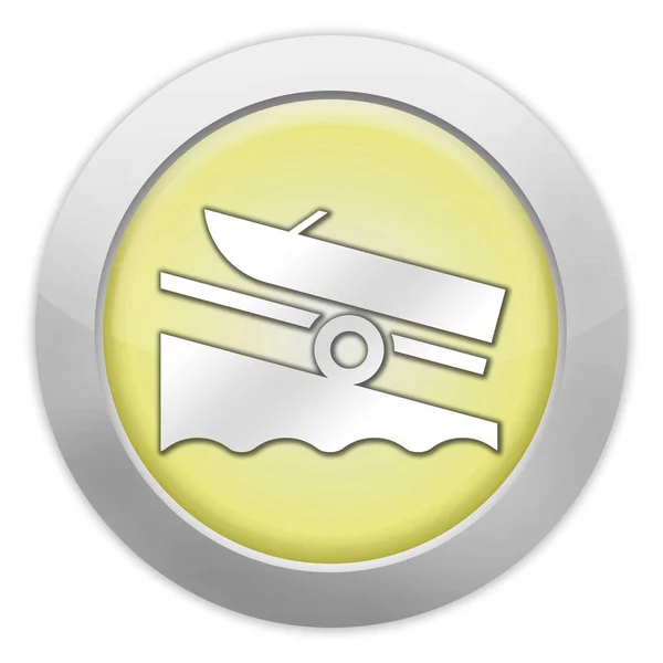 Icon Button Pictogram Boat Ramp Symbol — Stock Photo, Image
