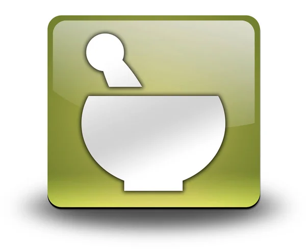 Ikona Przycisk Piktogram Symbolem Apteki — Zdjęcie stockowe