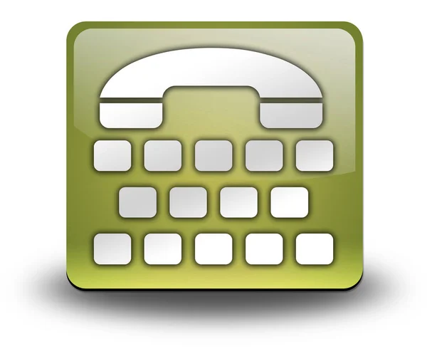 Icon Button Pictogram Telephone Typewriter Symbol — Stock Photo, Image