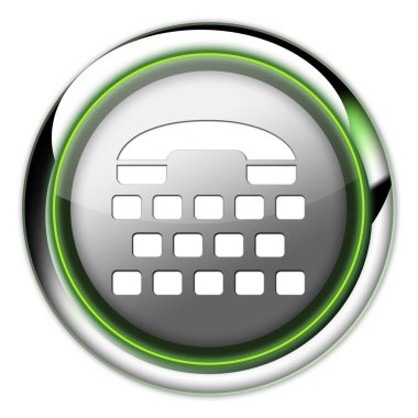Simge, düğme, sembol telefon daktilo simgesiyle