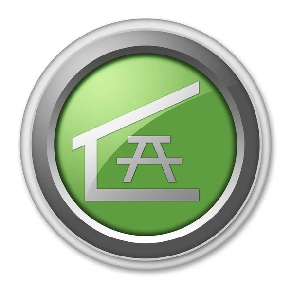Иконка Кнопка Пиктограмма Символом Приюта Пикников — стоковое фото