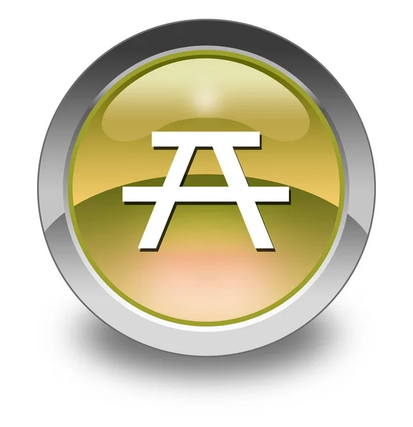 Ikony Przycisk Piktogram Symbol Teren Piknikowy — Zdjęcie stockowe