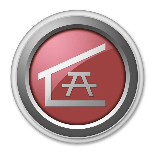 Icon, Button, Pictogram with Picnic Shelter symbol