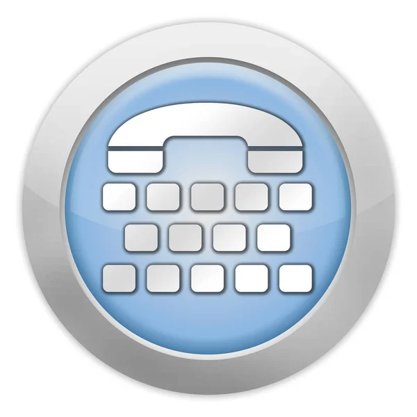 Icon Button Pictogram Telephone Typewriter Symbol — Stock Photo, Image