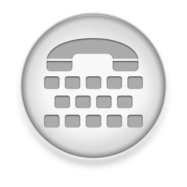 Simge, düğme, sembol telefon daktilo simgesiyle