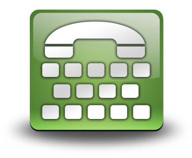 Simge, düğme, sembol telefon daktilo simgesiyle