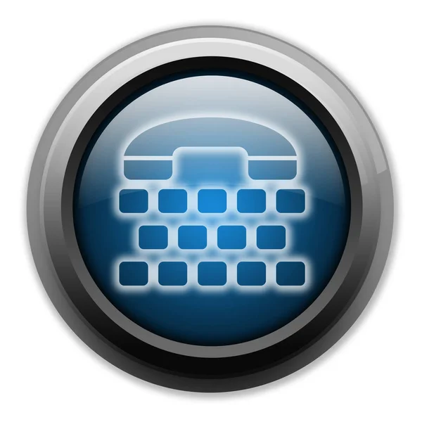 Icon Button Pictogram Telephone Typewriter Symbol — Stock Photo, Image