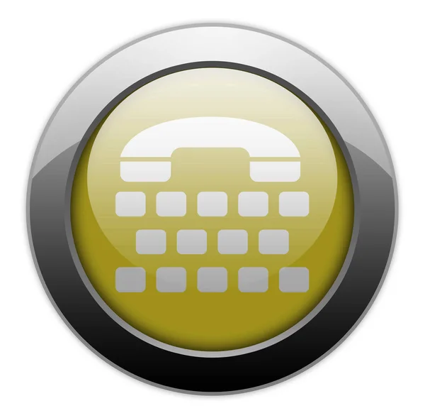 Icon Button Pictogram Telephone Typewriter Symbol — Stock Photo, Image