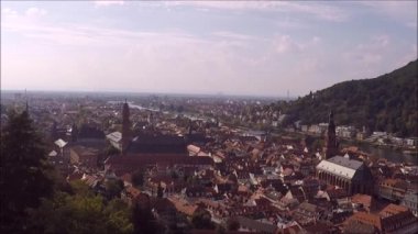 Heidelberg, Almanya (tarihi kent havadan görünümü)