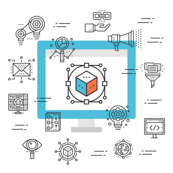 иконка веб-дизайна, выделенная на белом фоне
