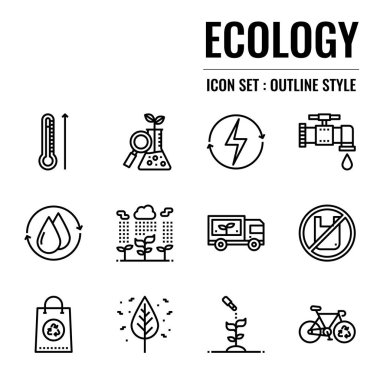 Beyaz arka plan üzerinde izole ekoloji simgesi