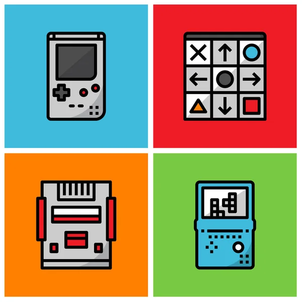 Retro game Player — Stockvector