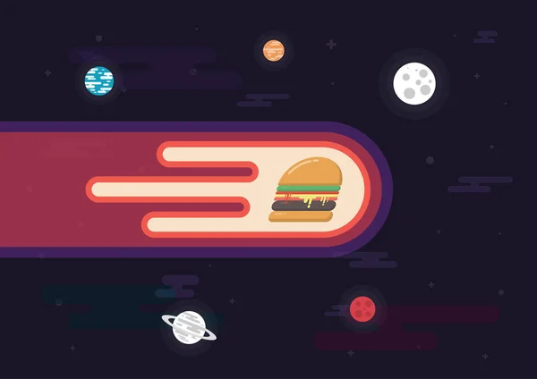 Hamburger de mare viteză — Vector de stoc