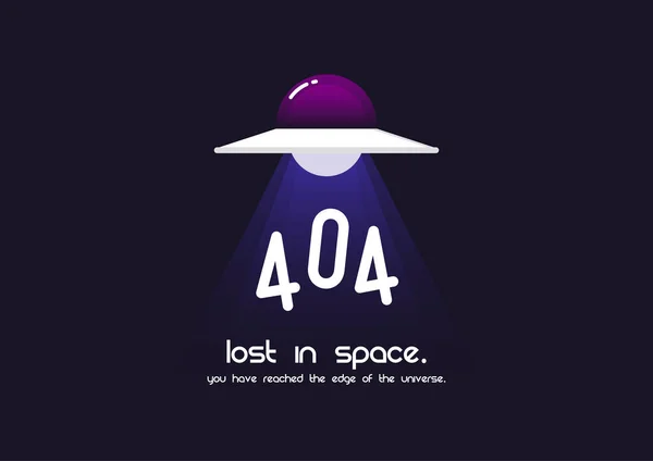 Страница Ошибки 404 Искушение Веб Сайта Потерянная Пространстве — стоковый вектор