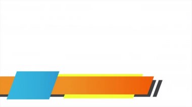 Beyaz arkaplan ve yeşil ekran ile Alt Üçüncü Canlandırılmış