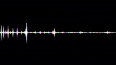 dijital ses spektrumu ses dalgası efekti, müzik partisi için, 4k görüntü