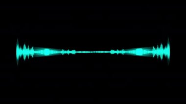 dijital ses spektrumu ses dalgası efekti, müzik partisi için, 4k görüntü