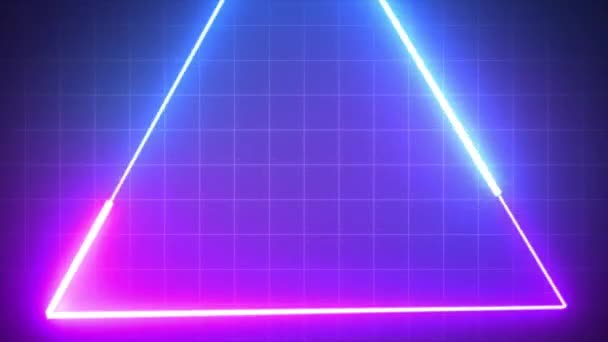 Driehoek Met Laserstraal Illuminatiestijl Gebruik Voor Achtergrond — Stockvideo