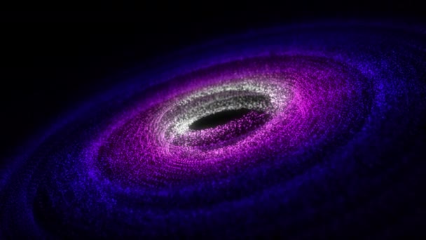 Rotation Particle Background Spiral Galaxy Animation Milky Way — Stock Video