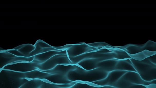蓝色波浪背景 用于屏幕保护 4K动画 — 图库视频影像