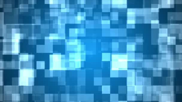 抽象的なピクセルブロックデジタル世界 — ストック動画