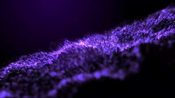 Espace Fond Violet Avec Des Particules Lumière Soleil Des Rayons — Video