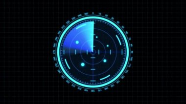 Fütürist radar ekranı, hedef aranıyor