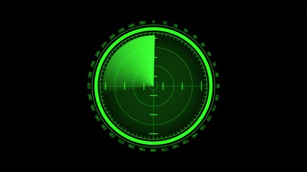 Pantalla Radar Futurista Objetivo Búsqueda — Vídeo de stock