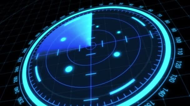 Écran Radar Futuriste Cible Recherche — Video