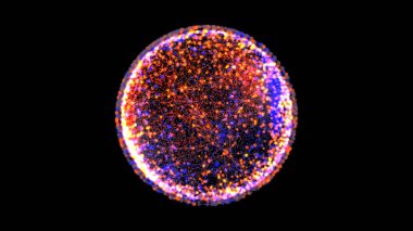 Siyah zemin üzerinde Enerji Pleksi Topu Çekirdeği