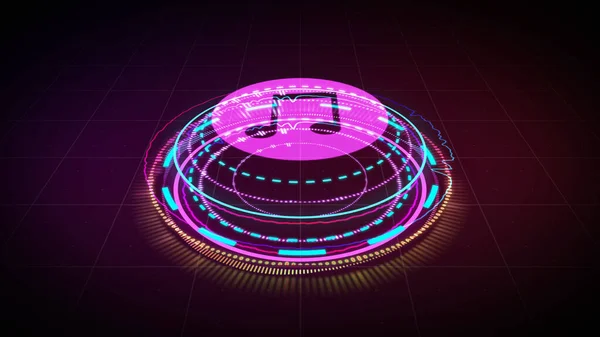Hologram Music equalizer, music party