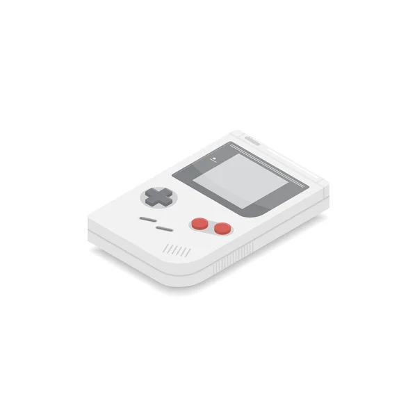 Isometrische Gameboy Classic Retro Game Technologie — Stockvector