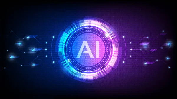 Kunstmatige Intelligentie Analyse Met Schakelkabel — Stockvector