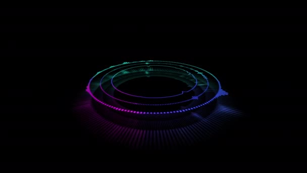 Hologram Music Equalizer Music Party — Stock Video