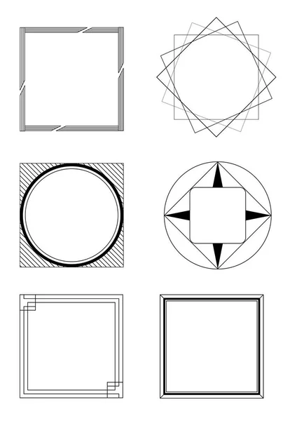 Modern Lijn Vorm Frames Voor Occasionele Vector Formaat — Stockvector