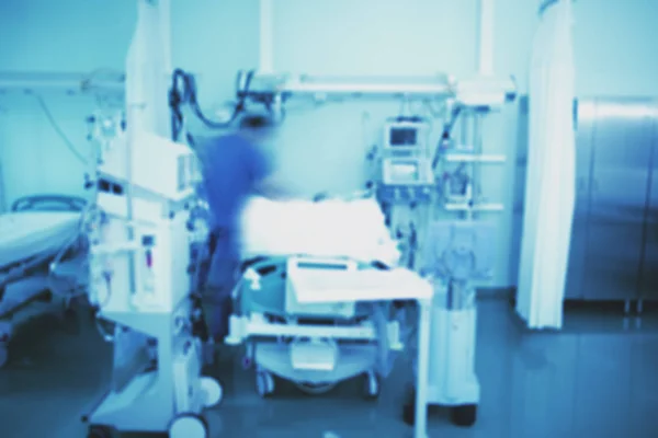 Male Nurse Duty Bedside Patient Unfocused Background — Stock Photo, Image