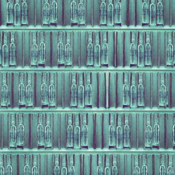 Ряды Открытых Картонных Коробок Лекарственными Пузырьками — стоковое фото
