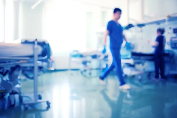 Working Medical Staff Bright Intensive Care Unit Unfocused Background — Stock Photo, Image