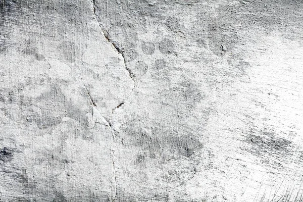 Fragment of a whitewashed wall with damages, textured background.