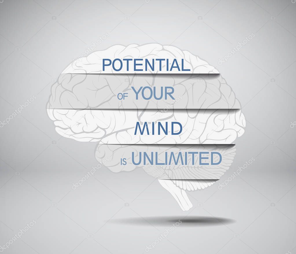 Conceptual illustration of the development power potential of mind