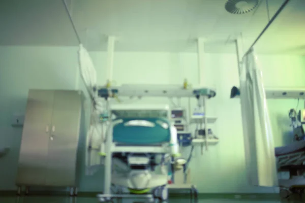 Dipartimento Ospedale Con Letto Attrezzature Moderne Sfondo Sfocato — Foto Stock