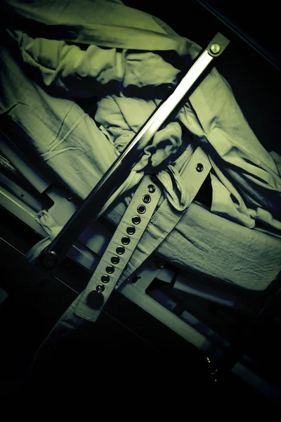 Кровать Душевнобольного Психиатрической Больнице — стоковое фото