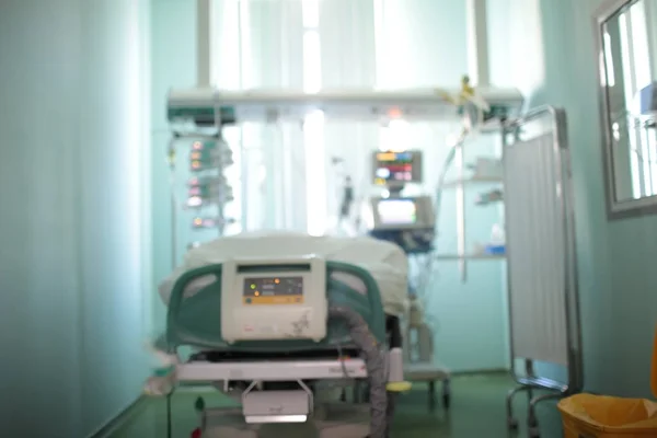 Single patient room with observation window in the intensive car — Stock Photo, Image