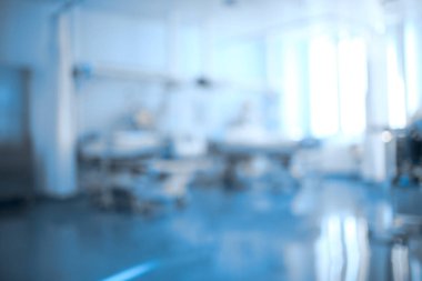 Gelişmiş ekipmanile yoğun bakım ünitesinin odaklanmamış arka planı