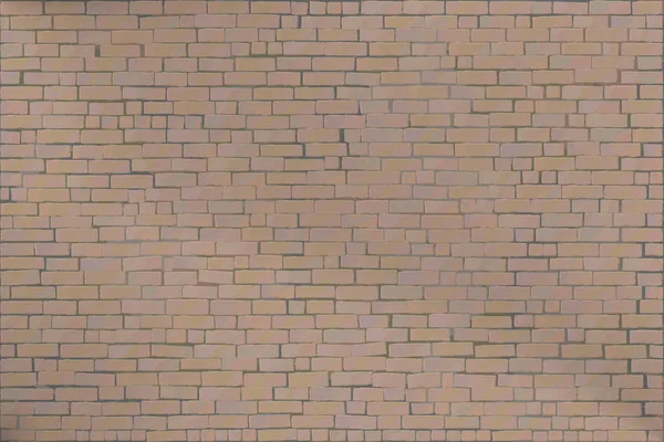 Albañilería de pared de ladrillo natural marrón — Vector de stock